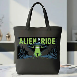 Alien Ride UFO Abduction Meme Tote Bag