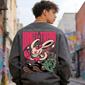Animal Street Revival crewneck sweatshirt front view