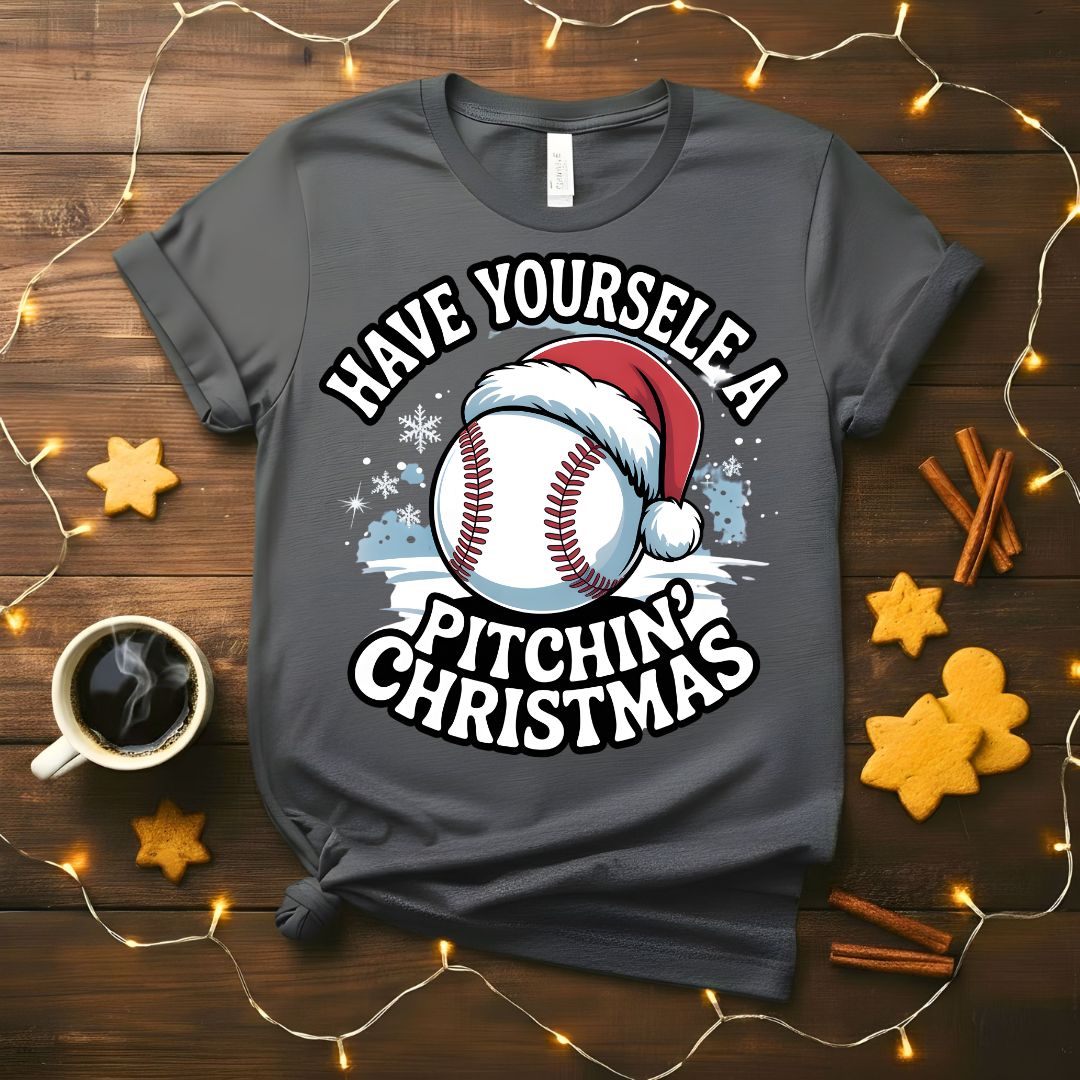 Baseball Christmas Holiday T-Shirt for players and fans