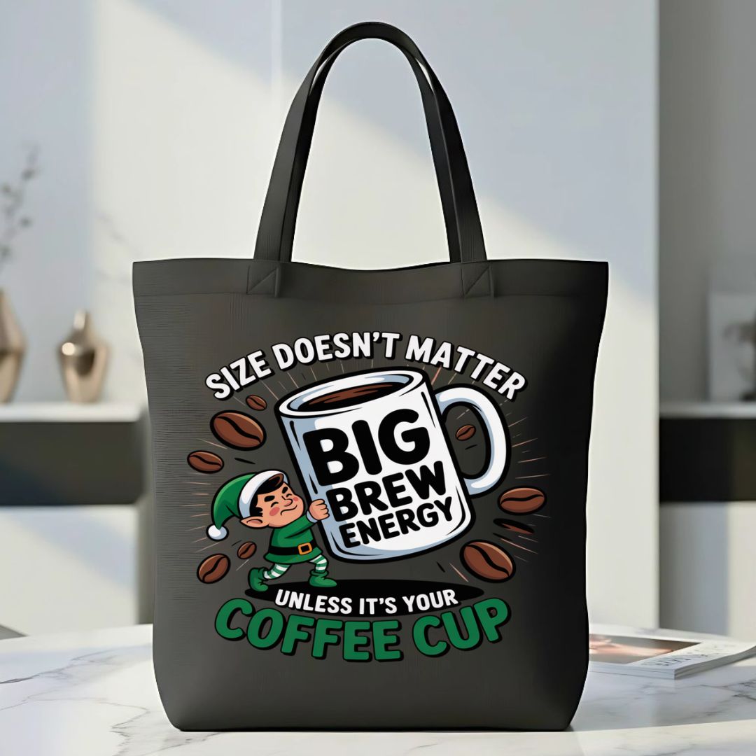 Big Bre Energy Christmas funny tea pun tote bag