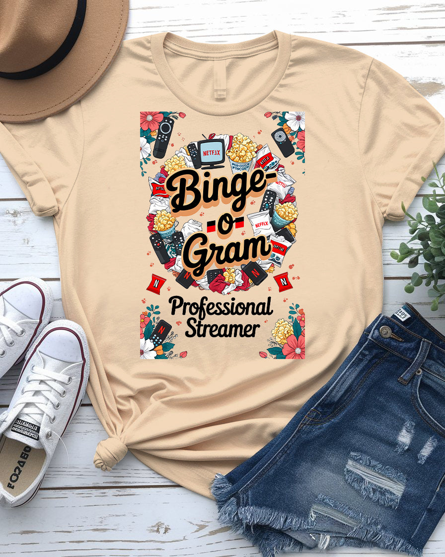 Bing o Gram Tee – Pro Streaming & Binge-Watching Apparel
