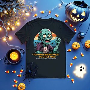 Black unisex zombie meme tee by Memez Store
