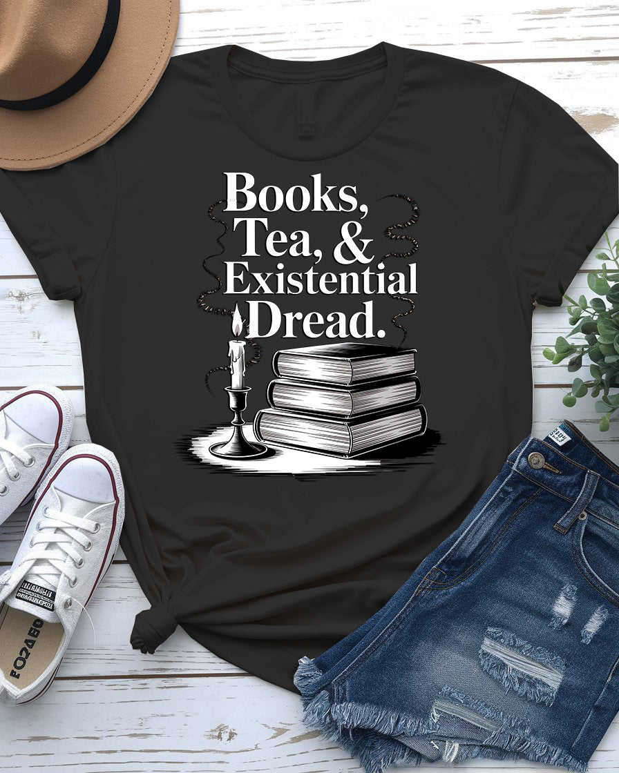 Book, Tea & Existential Dread Tee – Memez Store