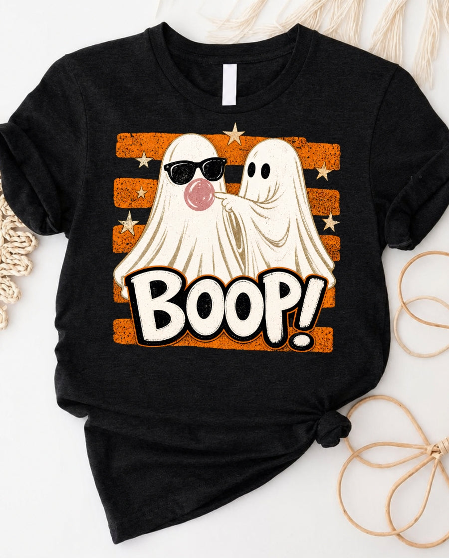 Boop ghosts halloween t-shirt with cute ghost and boo graphic