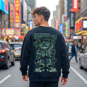 Boy Hood streetwear crewneck sweatshirt urban casual pullover