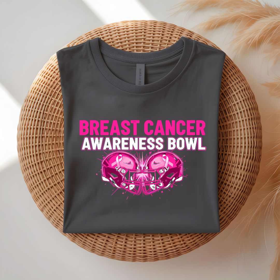 Breast Cancer Awareness T-Shirt with Pink Ribbon Design