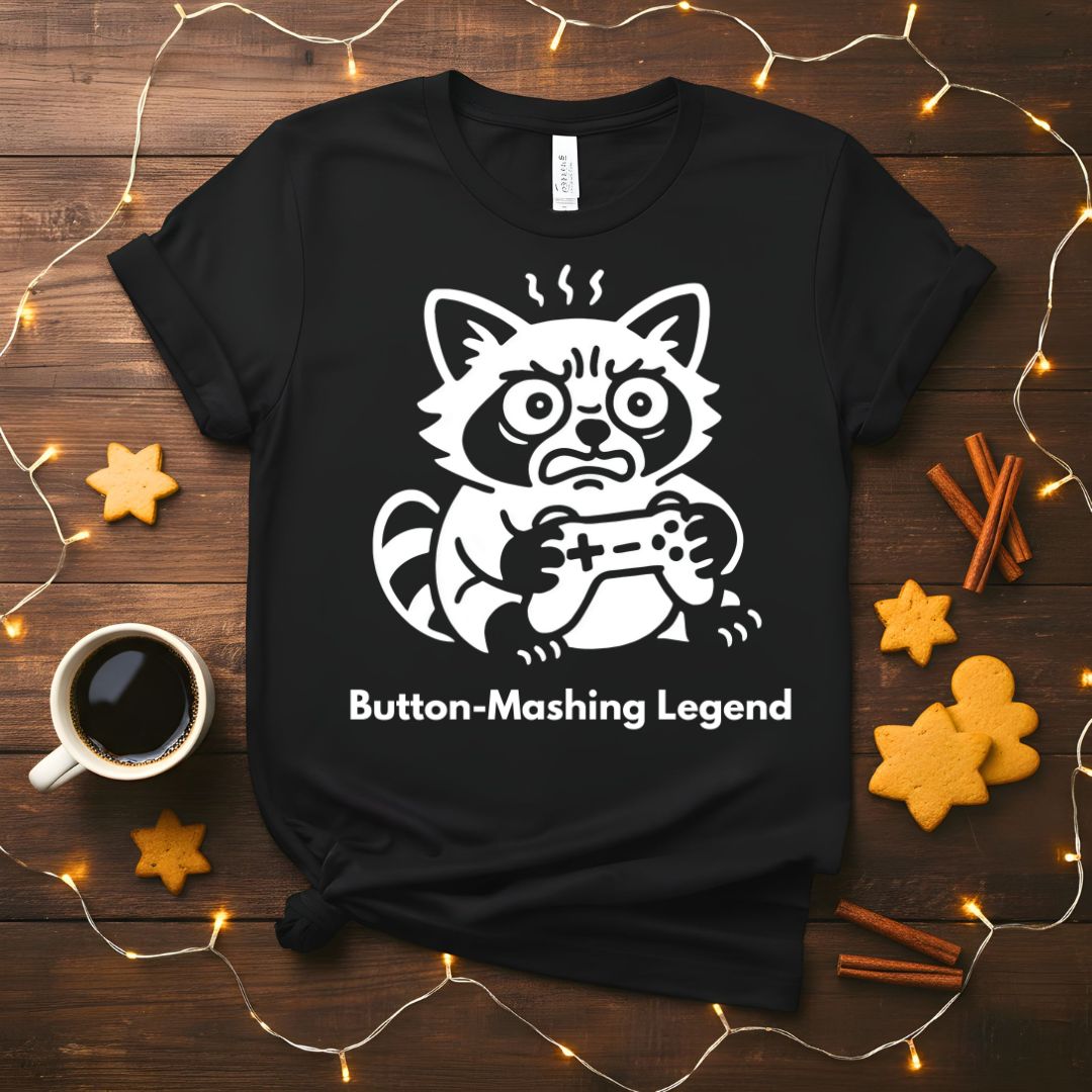 Button Mashing Legend Funny Gamer T-Shirt