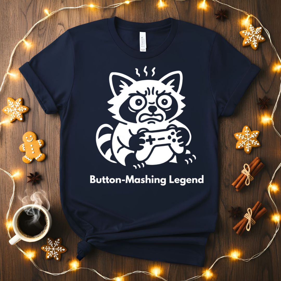 Button Mashing Legend Funny Gamer T-Shirt
