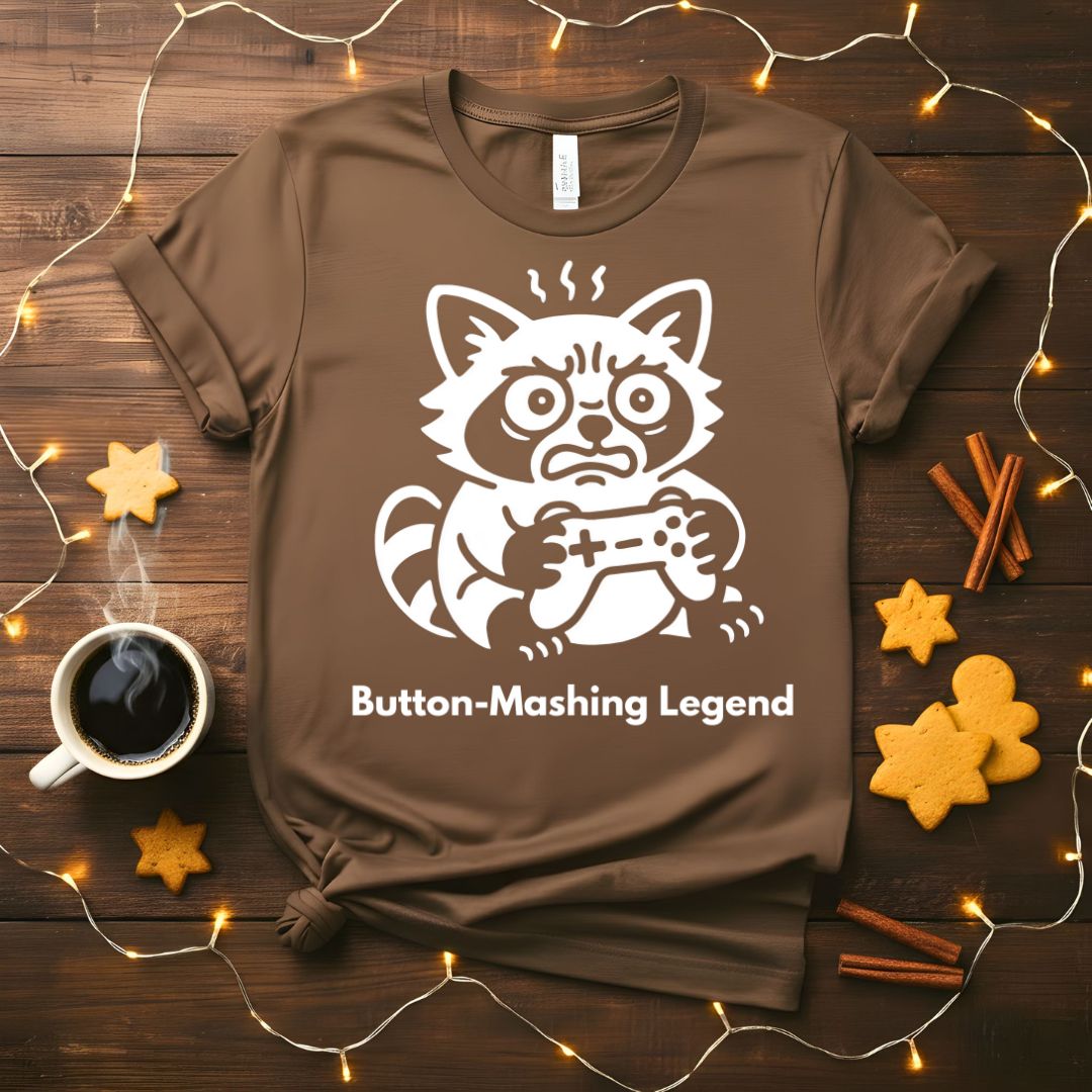 Button Mashing Legend Funny Gamer T-Shirt