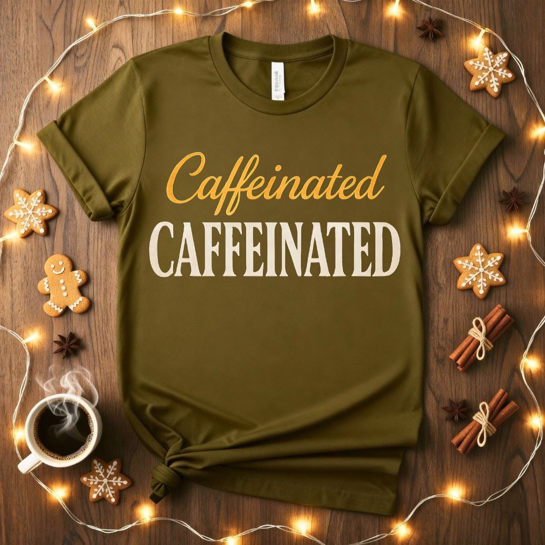 Caffeinated funny coffee meme t-shirt