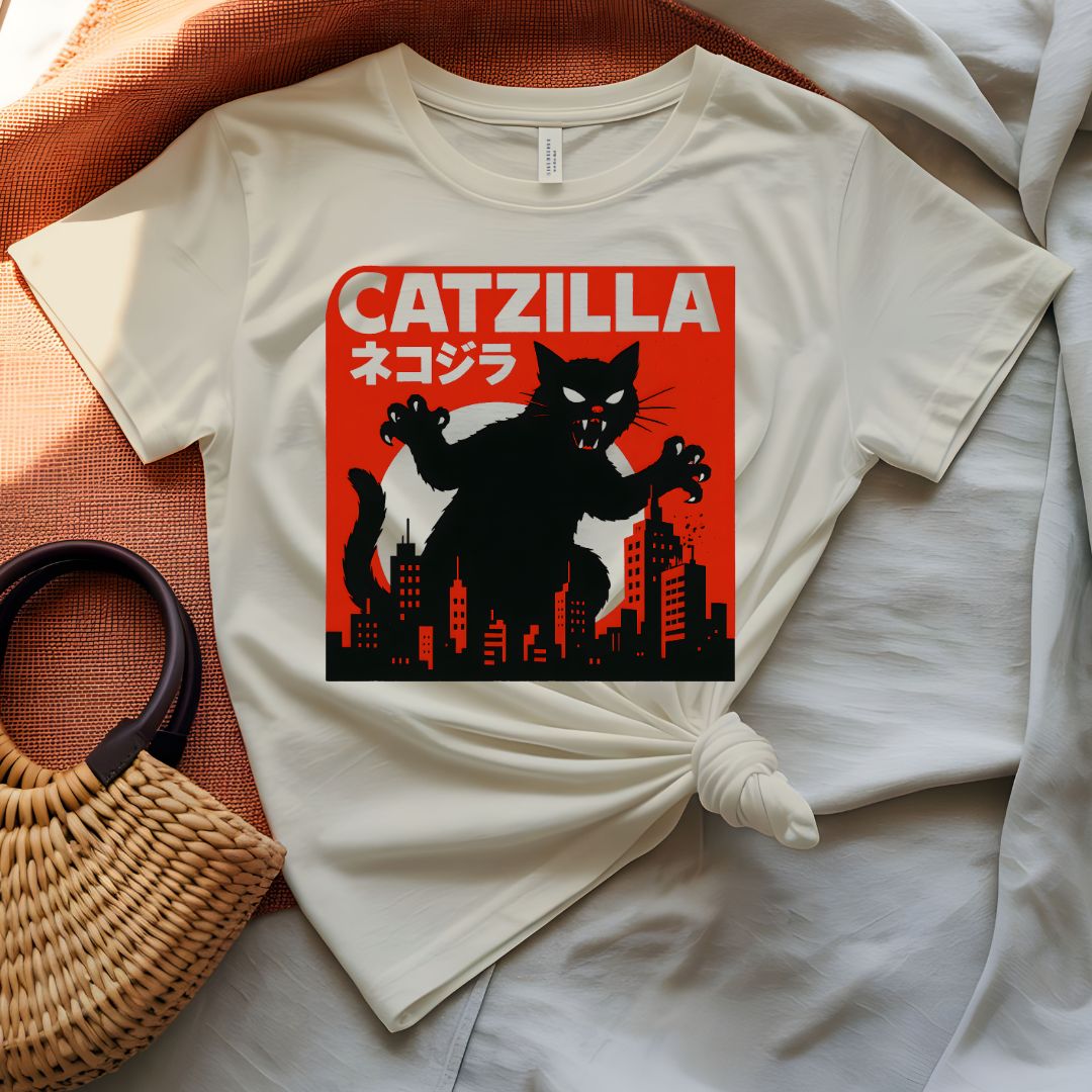 Catzilla Funny Cat Monster Meme T-Shirt