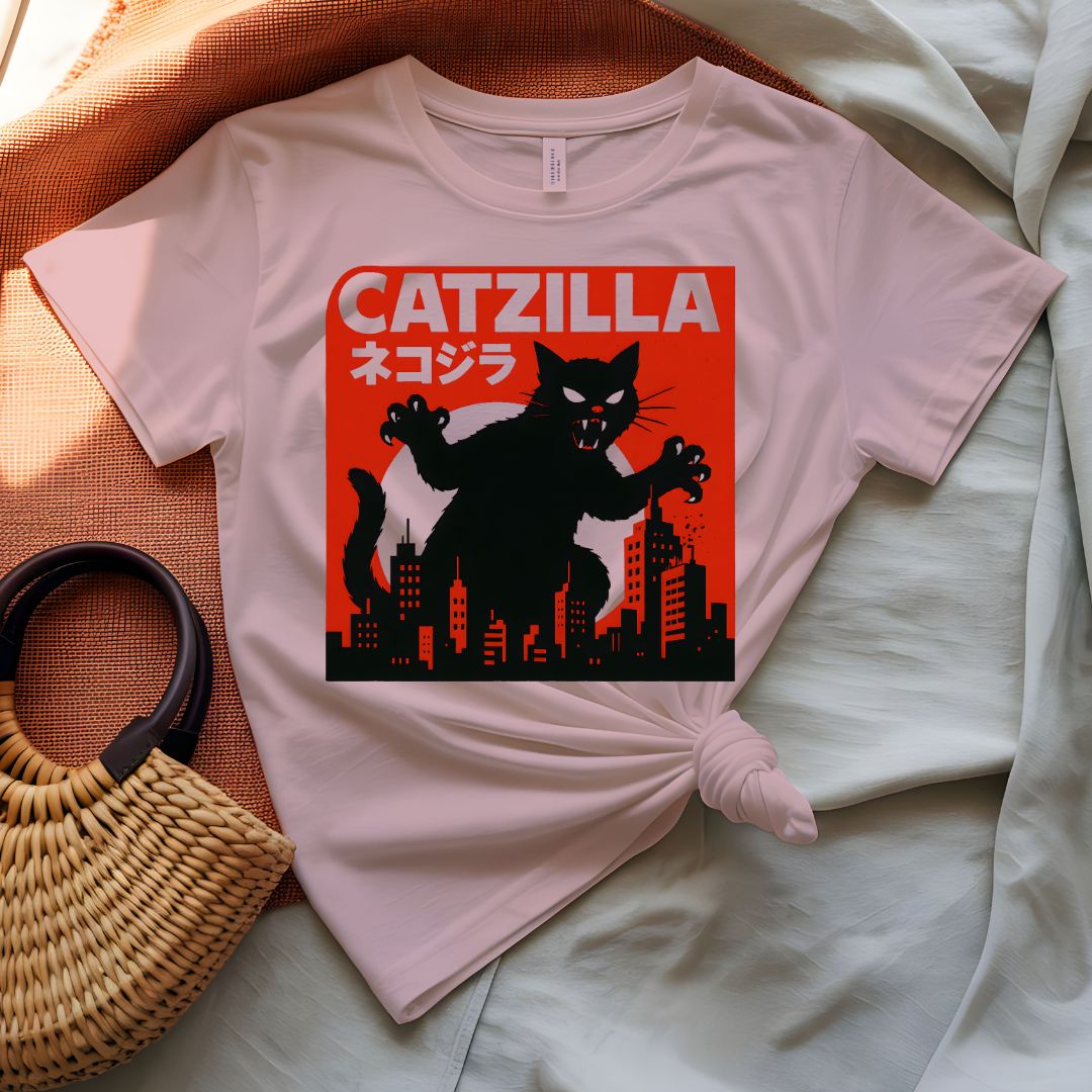Catzilla Funny Cat Monster Meme T-Shirt