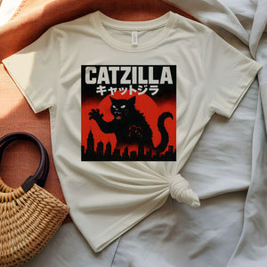 Catzilla Giant Cat Monster Funny T-Shirt