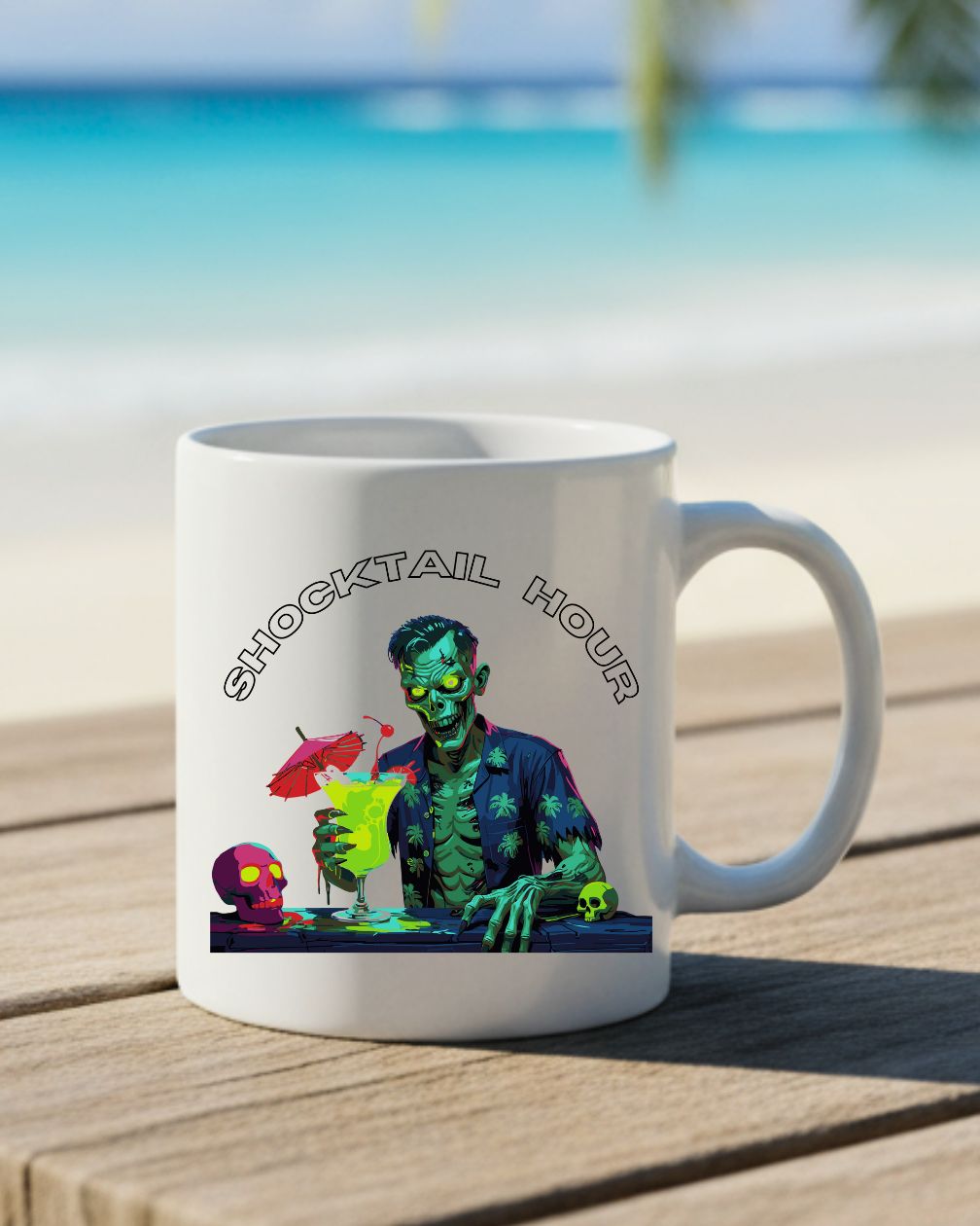 “Shocktail Hour Halloween meme mug for coffee or cocktails”