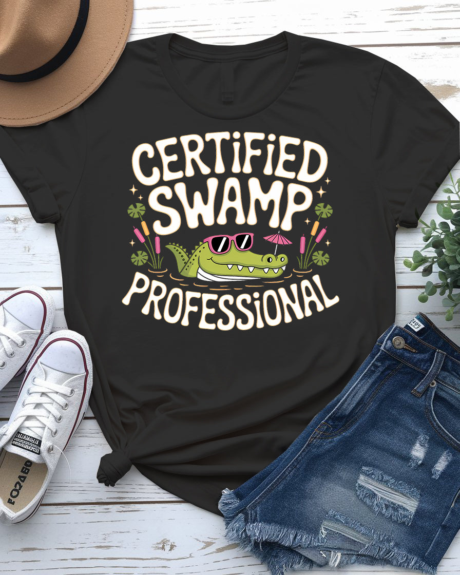 Certified Swamp Professional Tee – Meme Humor Shirt