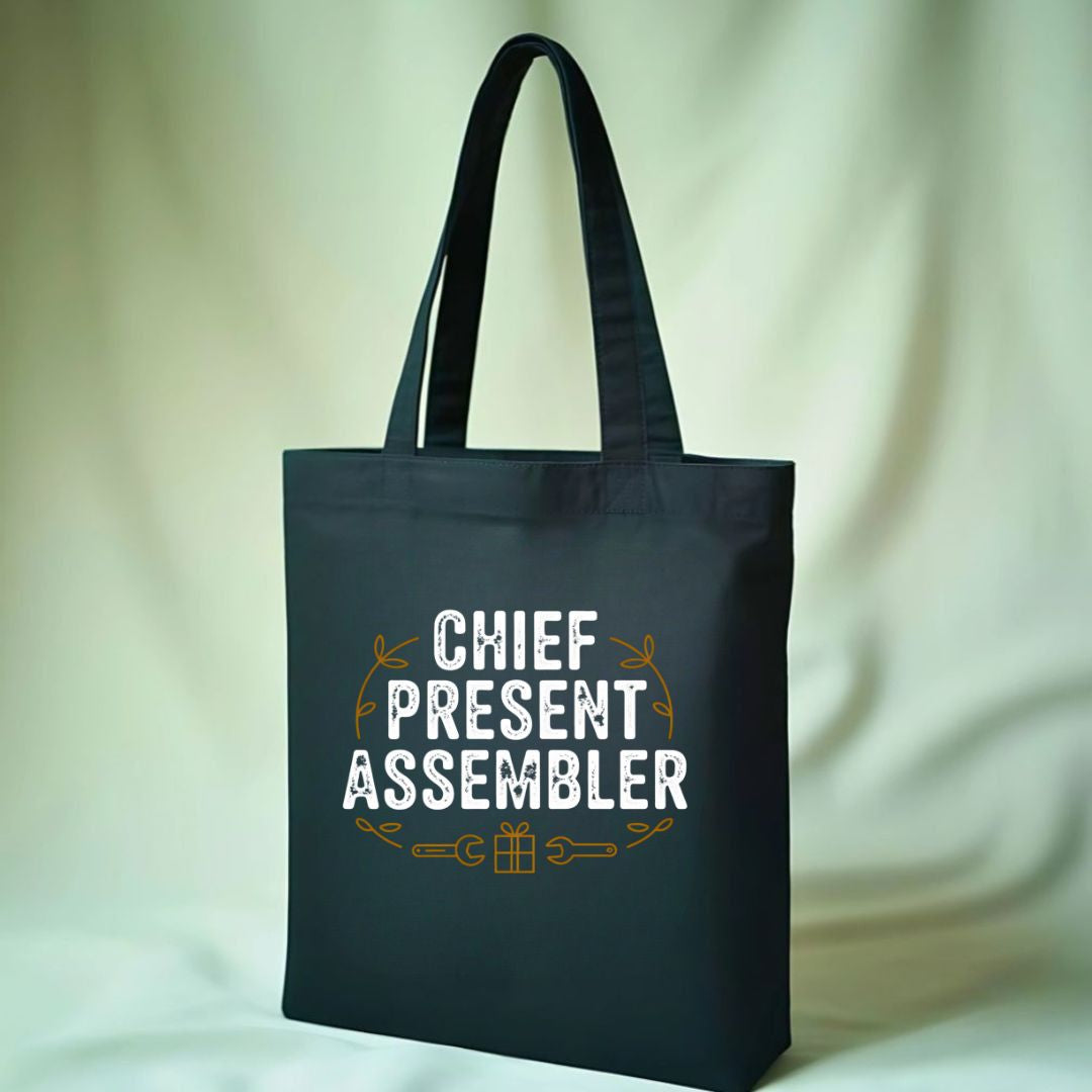 Chief Present Assembler Funny Christmas Tote Bag