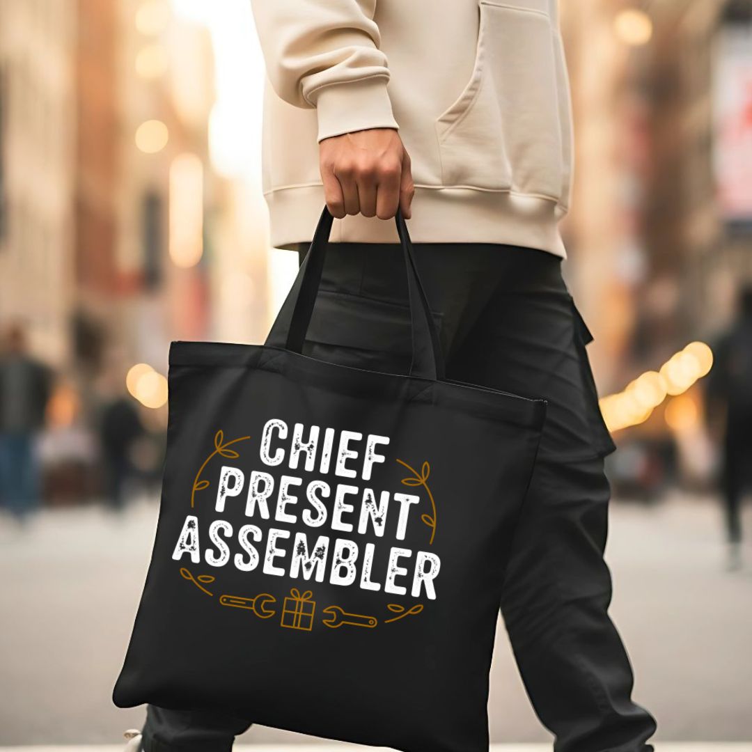 Chief Present Assembler Funny Christmas Tote Bag