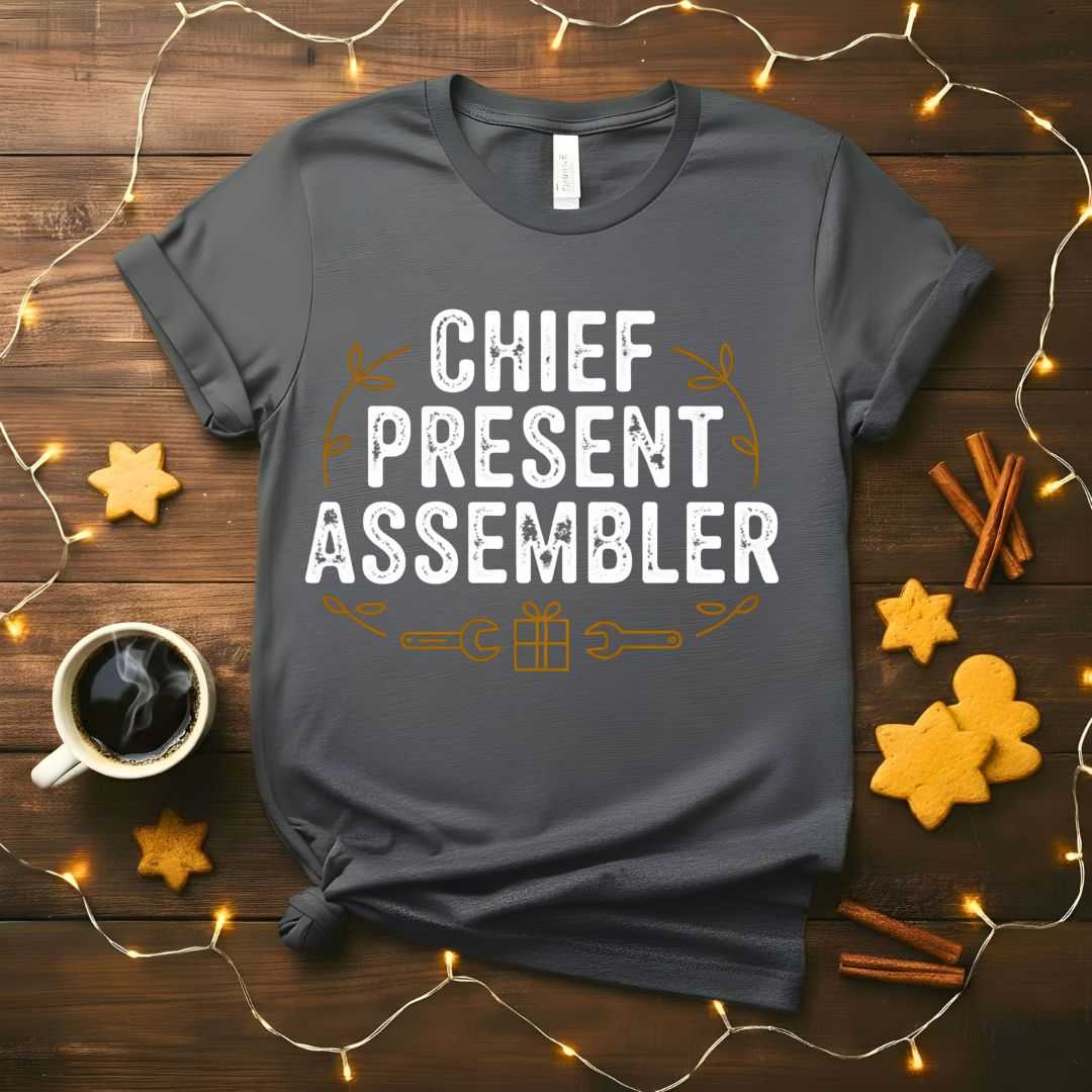 Chief Present Assembler funny Christmas t-shirt for dads