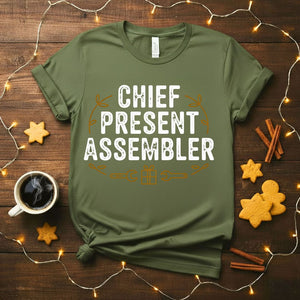 Chief Present Assembler funny Christmas t-shirt for dads