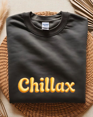 Unisex Chillax embroidered meme sweatshirt