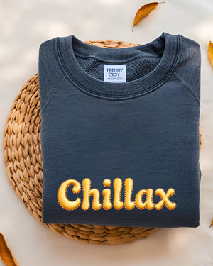 Unisex Chillax embroidered meme sweatshirt