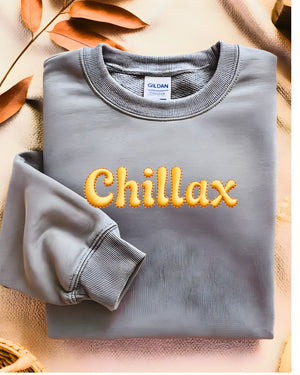 Unisex Chillax embroidered meme sweatshirt