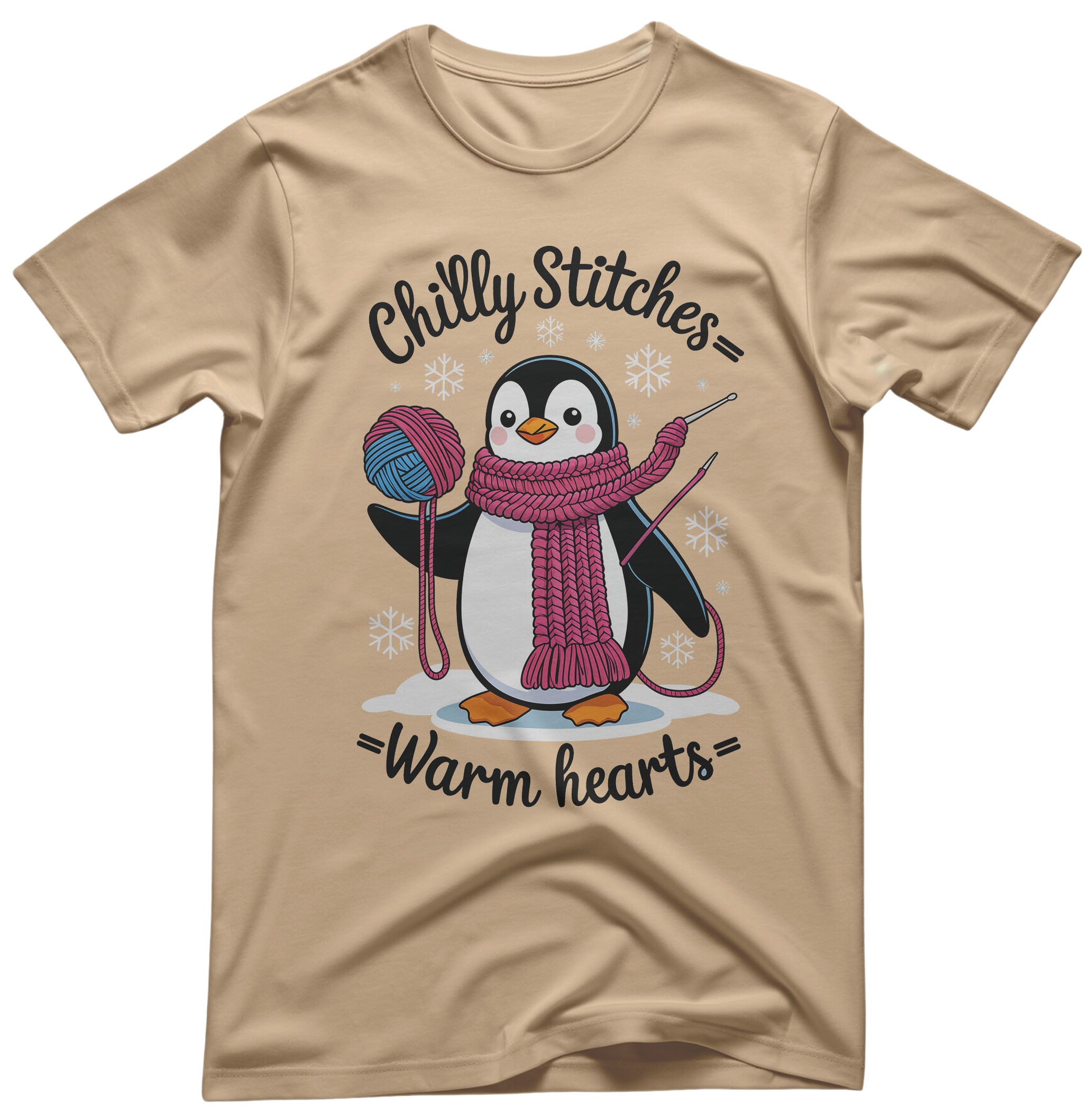 Chilly Stitched Funny Animal Tee - Winter Humor Apparel | Memez Store
