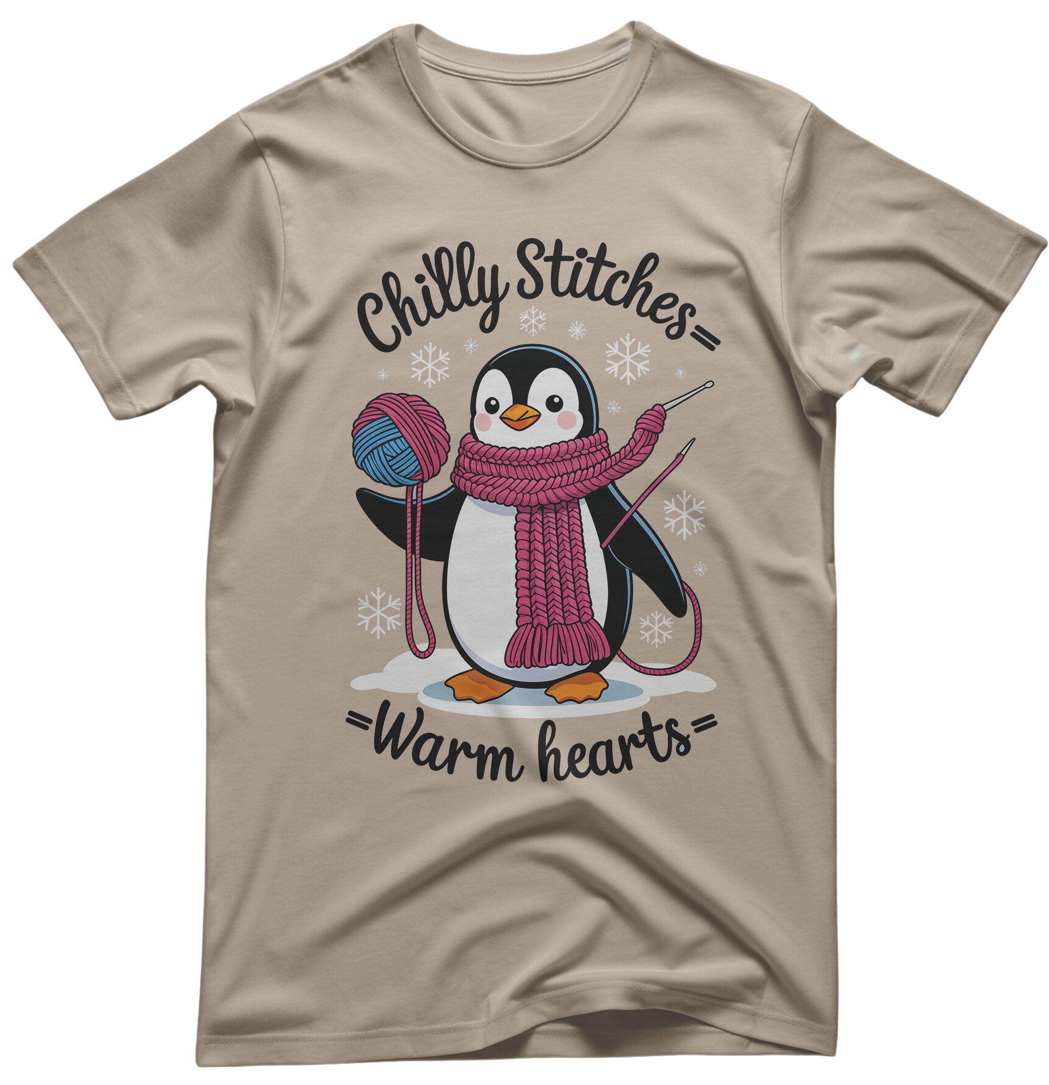 Chilly Stitched Funny Animal Tee - Winter Humor Apparel | Memez Store