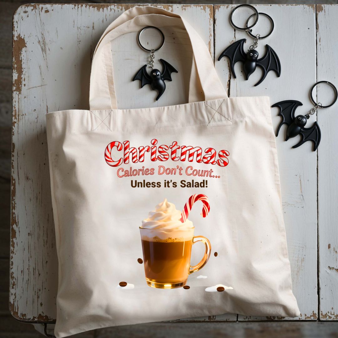 Christmas Coffee funny holiday caffeine tote bag