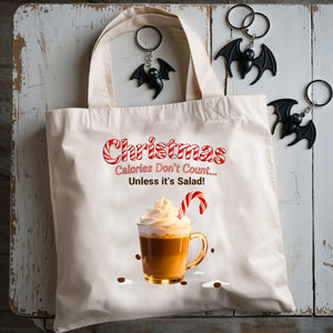 Christmas Coffee funny holiday caffeine tote bag