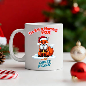 “Christmas Fox Meme Mug – funny fox coffee mug with festive holiday design by Memez.Store