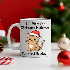 Christmas Meme Mug – funny holiday ceramic coffee mug for meme lovers, Christmas humor gift idea by Memez.Store