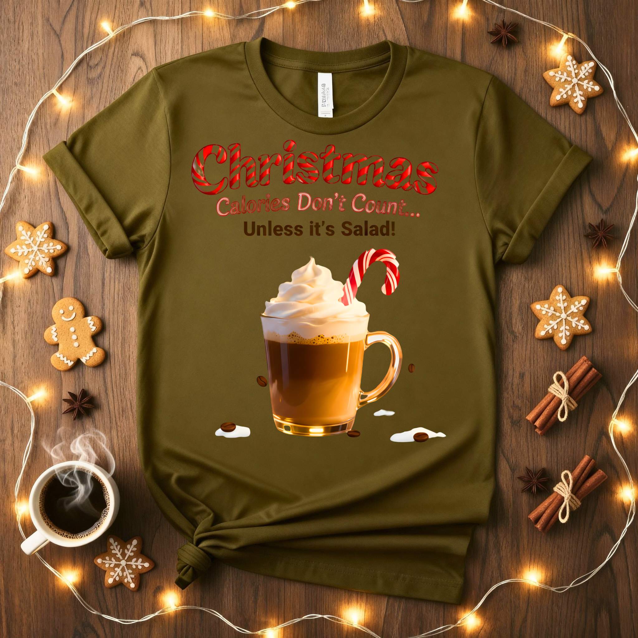 “Coffee Christmas Meme Funny Tee – funny caffeine holiday shirt with Christmas meme design.