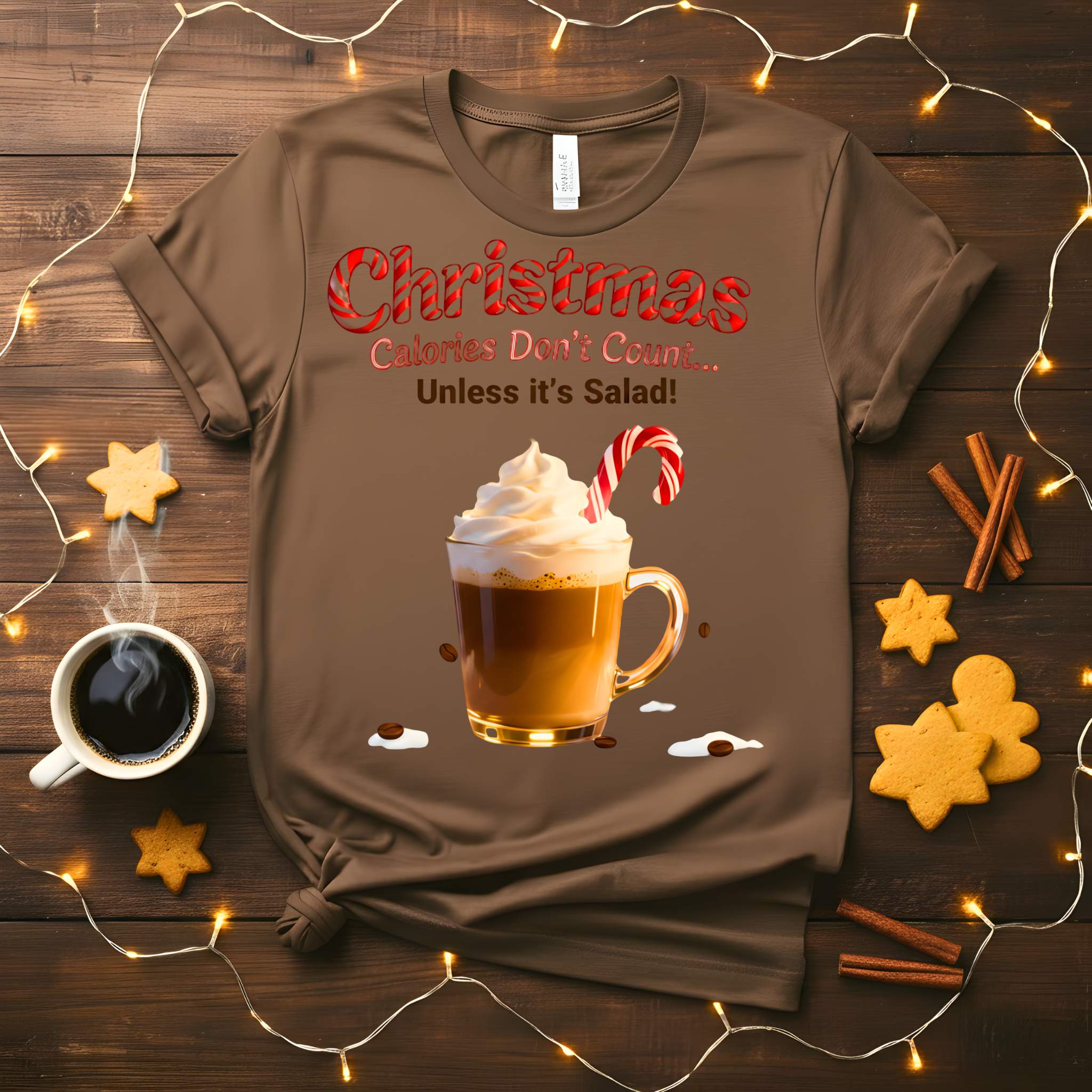“Coffee Christmas Meme Funny Tee – funny caffeine holiday shirt with Christmas meme design.