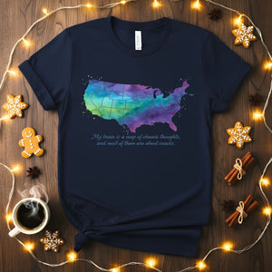 Collection of Funny Text Based American Map T-Shirts