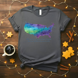 Collection of Funny Text Based American Map T-Shirts