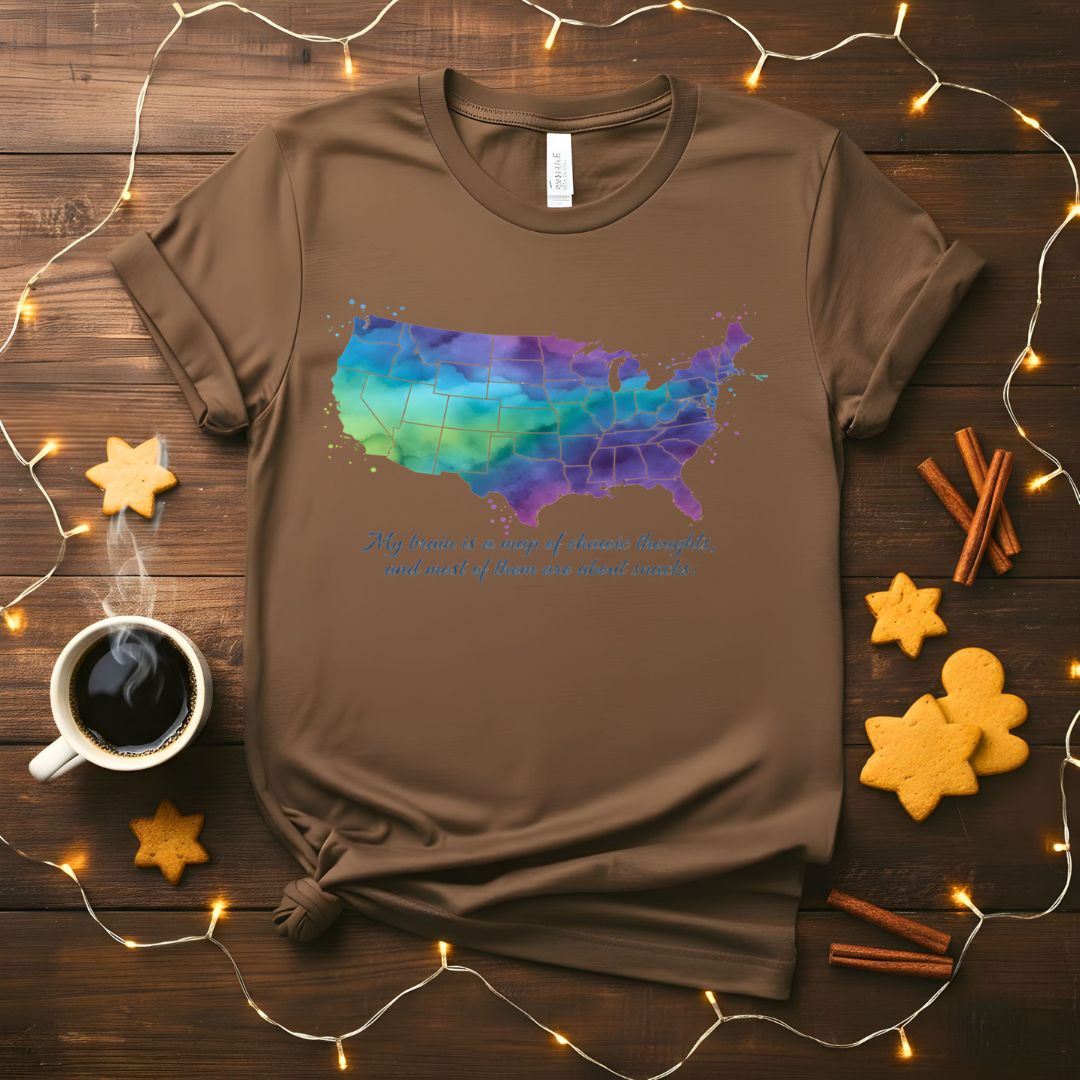 Collection of Funny Text Based American Map T-Shirts