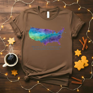 Collection of Funny Text Based American Map T-Shirts