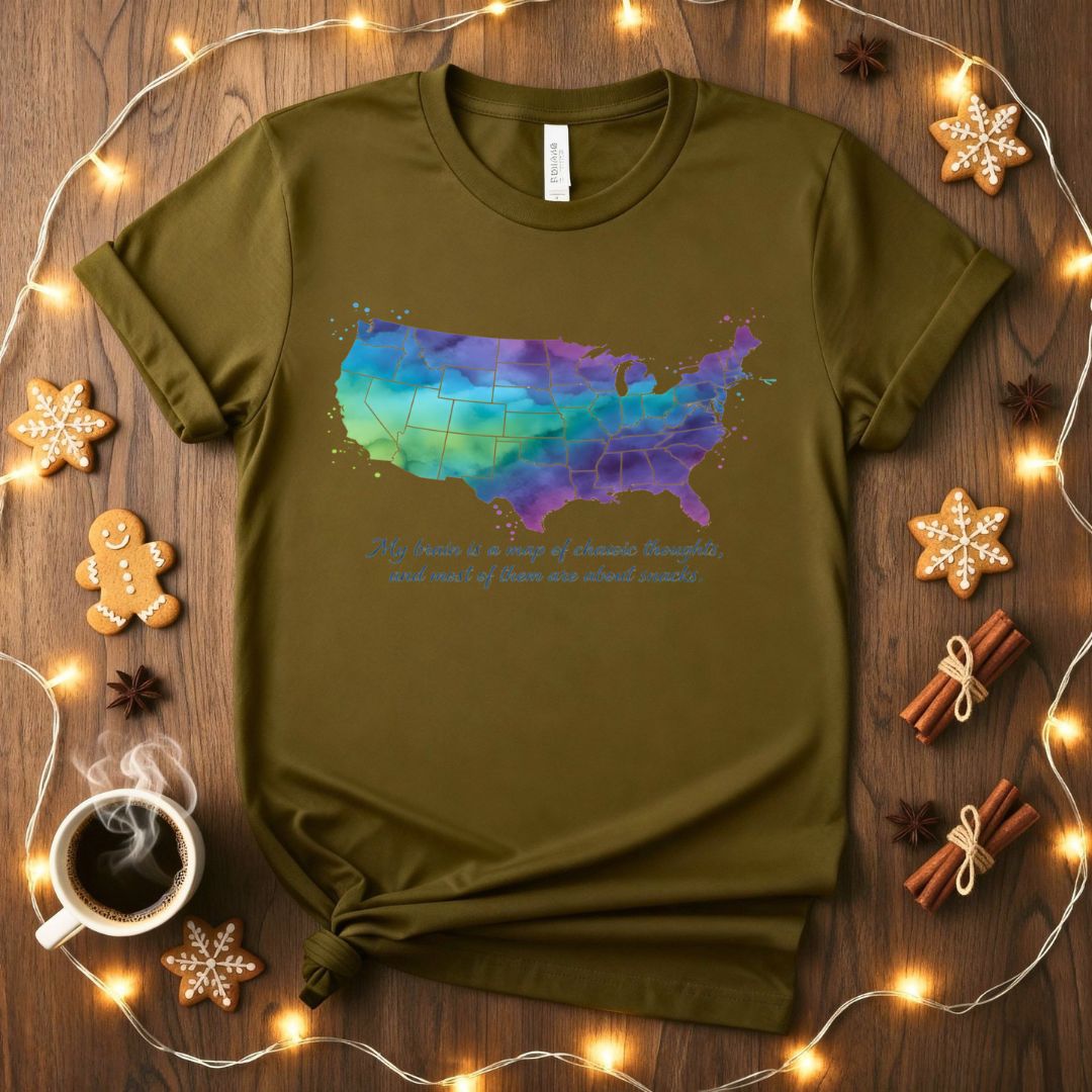 Collection of Funny Text Based American Map T-Shirts