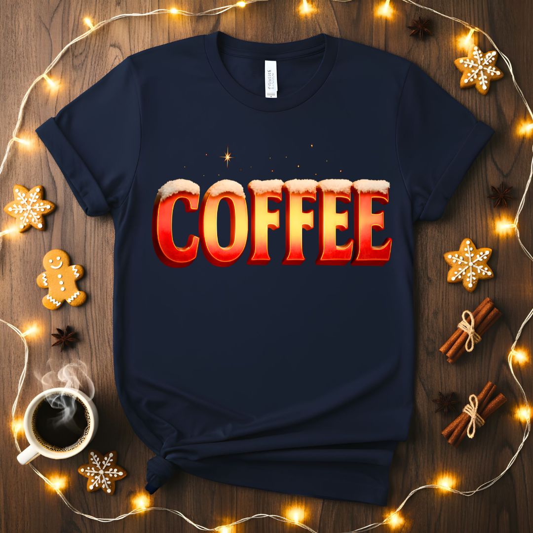 Collection of various funny coffee themed t-shirts