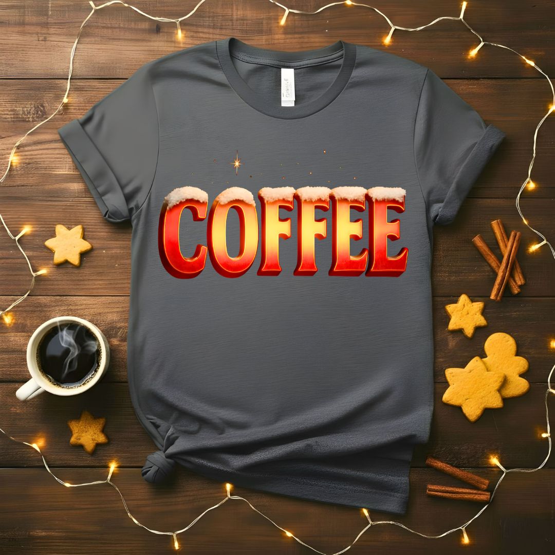 Collection of various funny coffee themed t-shirts