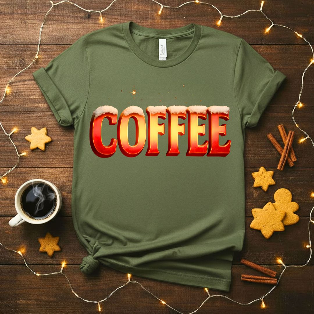 Collection of various funny coffee themed t-shirts