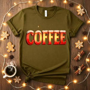 Collection of various funny coffee themed t-shirts