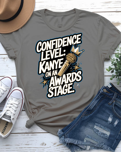Confidence LEVEL Meme Tee – Funny Graphic Shirt | Memez Store