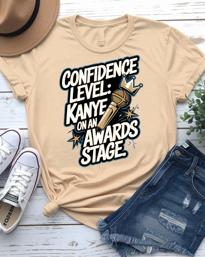 Confidence LEVEL Meme Tee – Funny Graphic Shirt | Memez Store