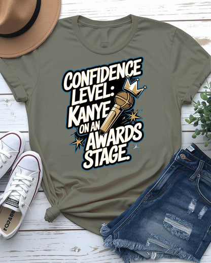 Confidence LEVEL Meme Tee – Funny Graphic Shirt | Memez Store