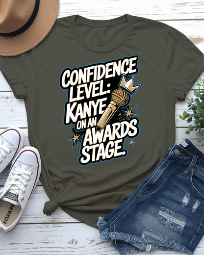 Confidence LEVEL Meme Tee – Funny Graphic Shirt | Memez Store