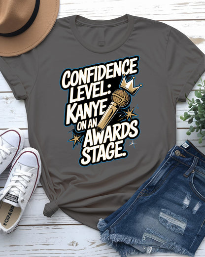 Confidence LEVEL Meme Tee – Funny Graphic Shirt | Memez Store