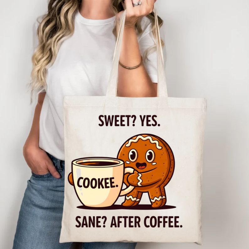 Cookies &amp; Coffee funny snack duo tote bag