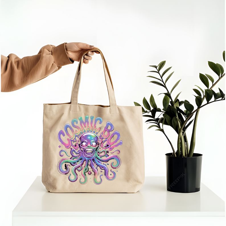 Cosmic Boi Astronaut Dog Tote Bag
